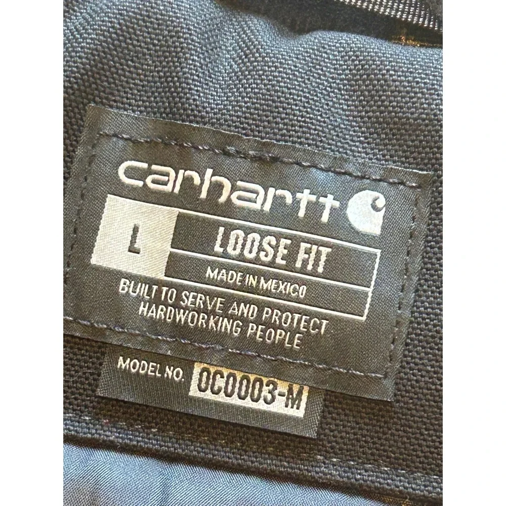 Carhartt OC0003-M Loose Fit Firm Duck Insulated Traditional Coat Black Mens L - Picture 5 of 10